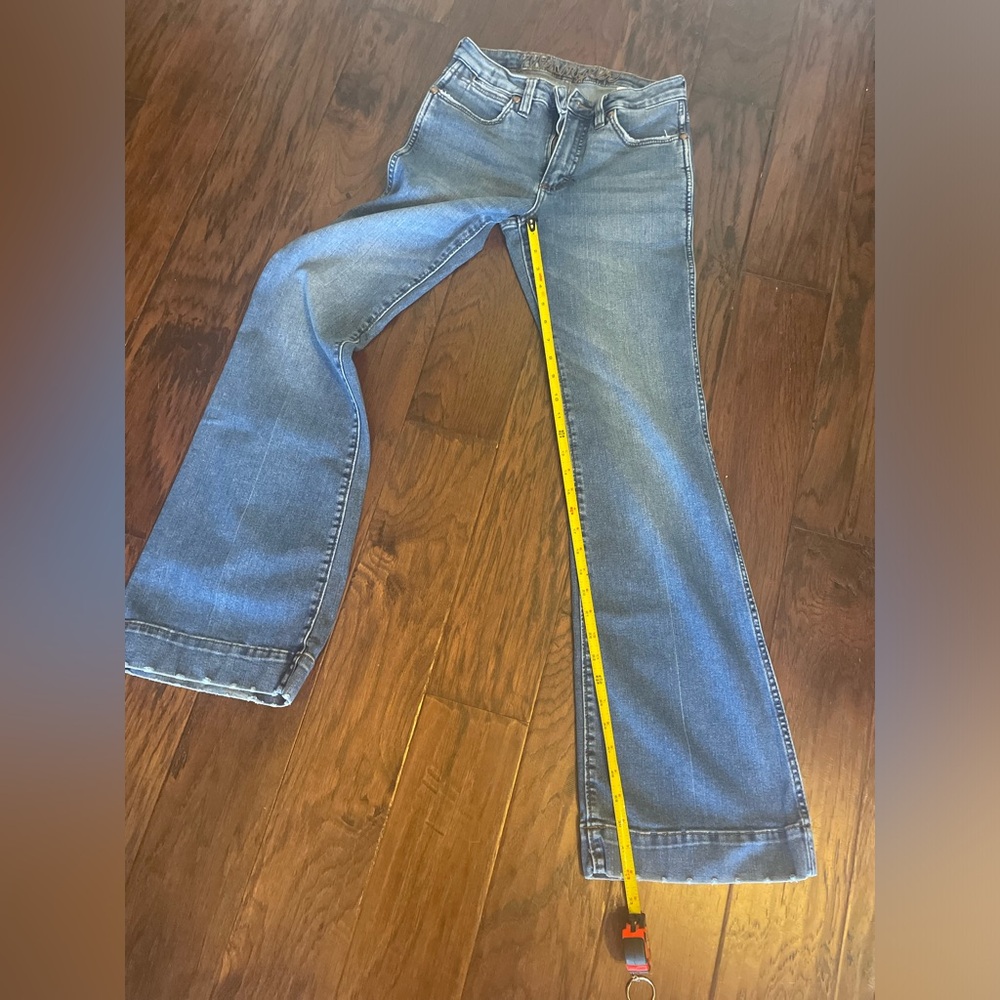 Wrangler Blue Flare Wide Leg Jeans - Picture 3 of 5
